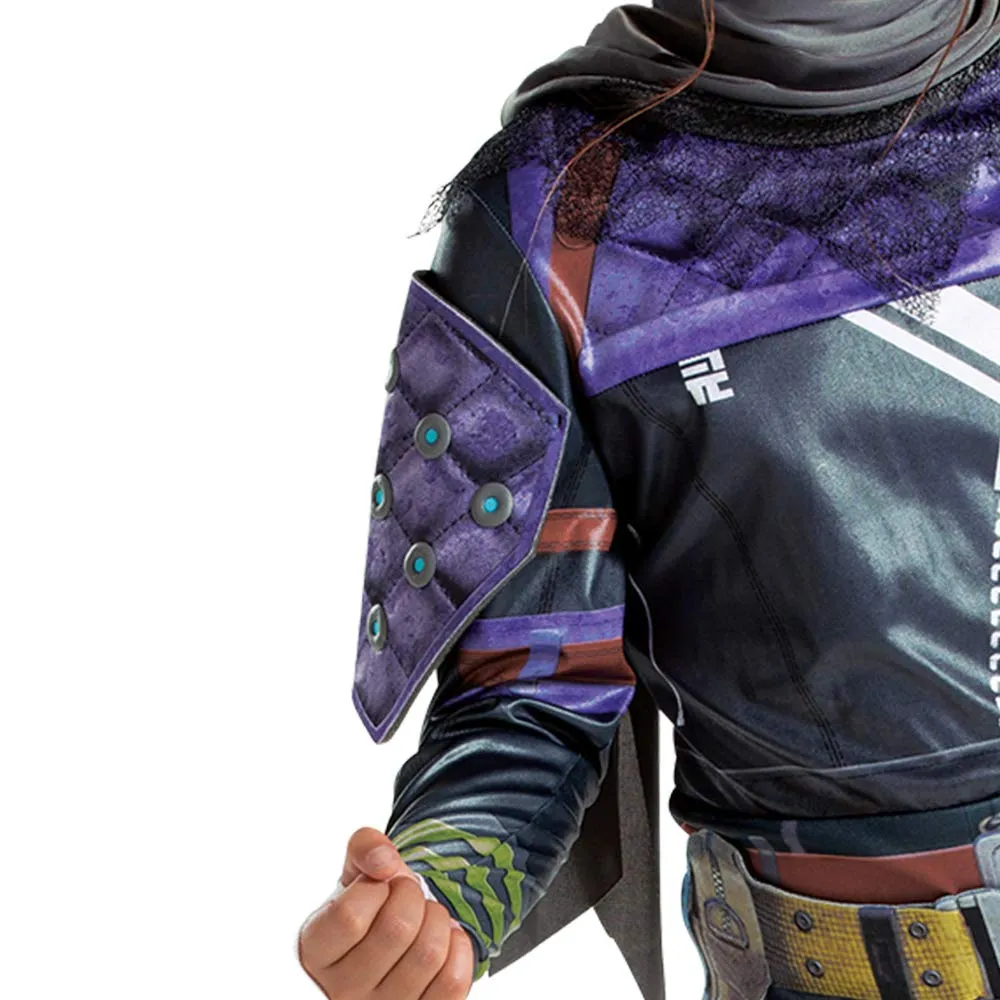 Apex Legends Wraith Costume for Kids, Official Deluxe Apex Costume Jumpsuit with Scarf, Child Size Large (10-12)