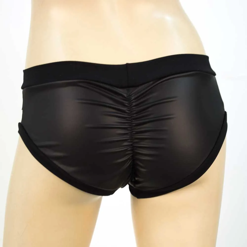 Booty Short- Stretch Leather