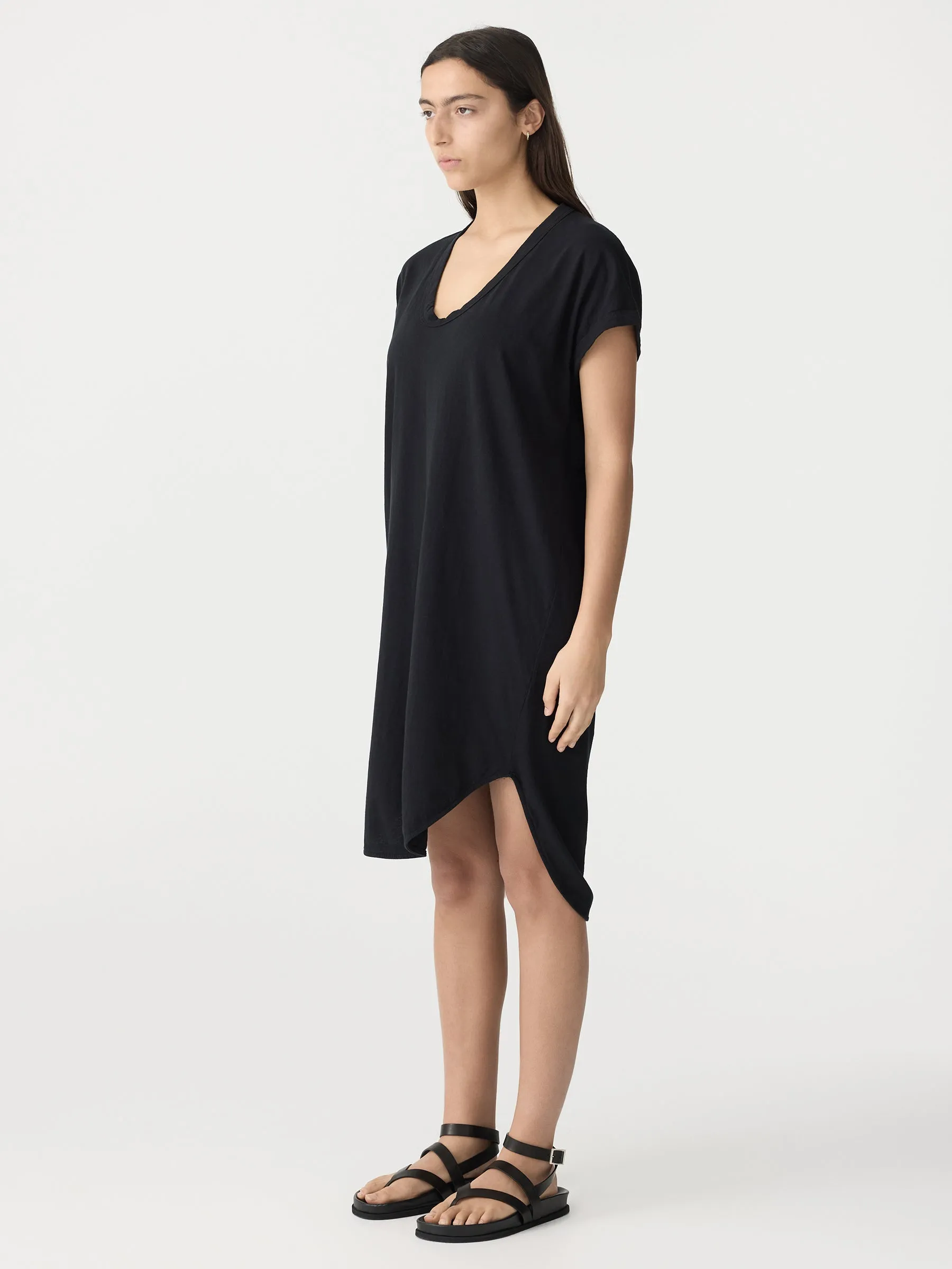 boxy t.shirt dress with tail ll