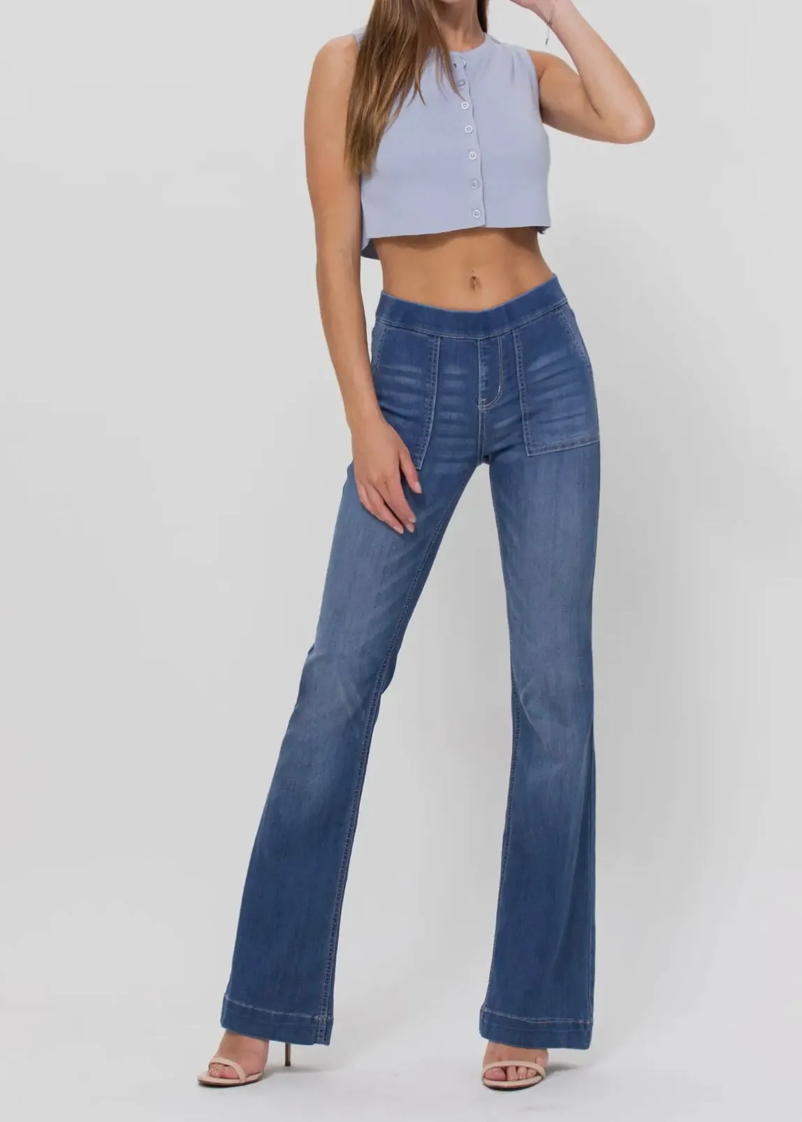 Crawford Mid Rise Flare Pull on Jegging