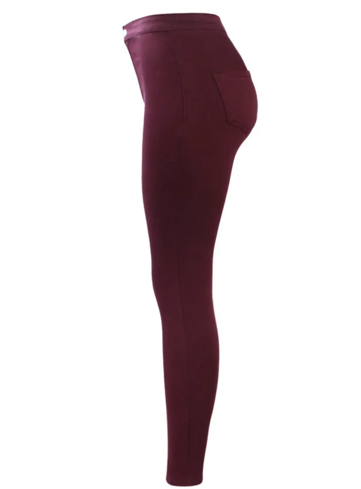 Elastic Denim Jean Pants Trousers Skinny Pencil