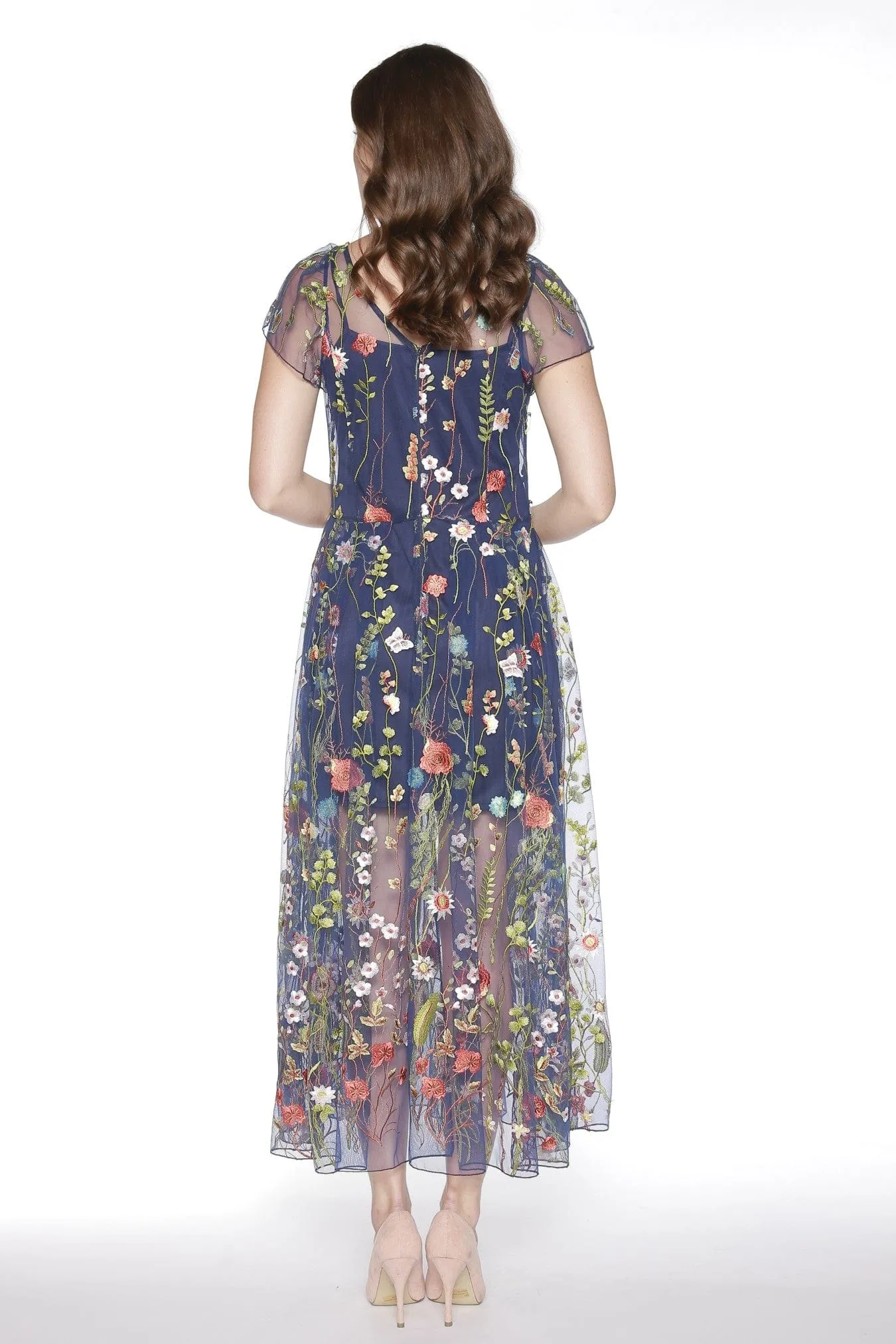Erika Dress - Navy Floral