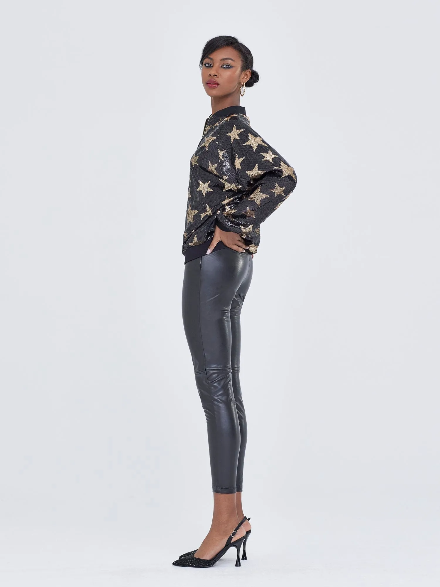 Faux-Leather Legging