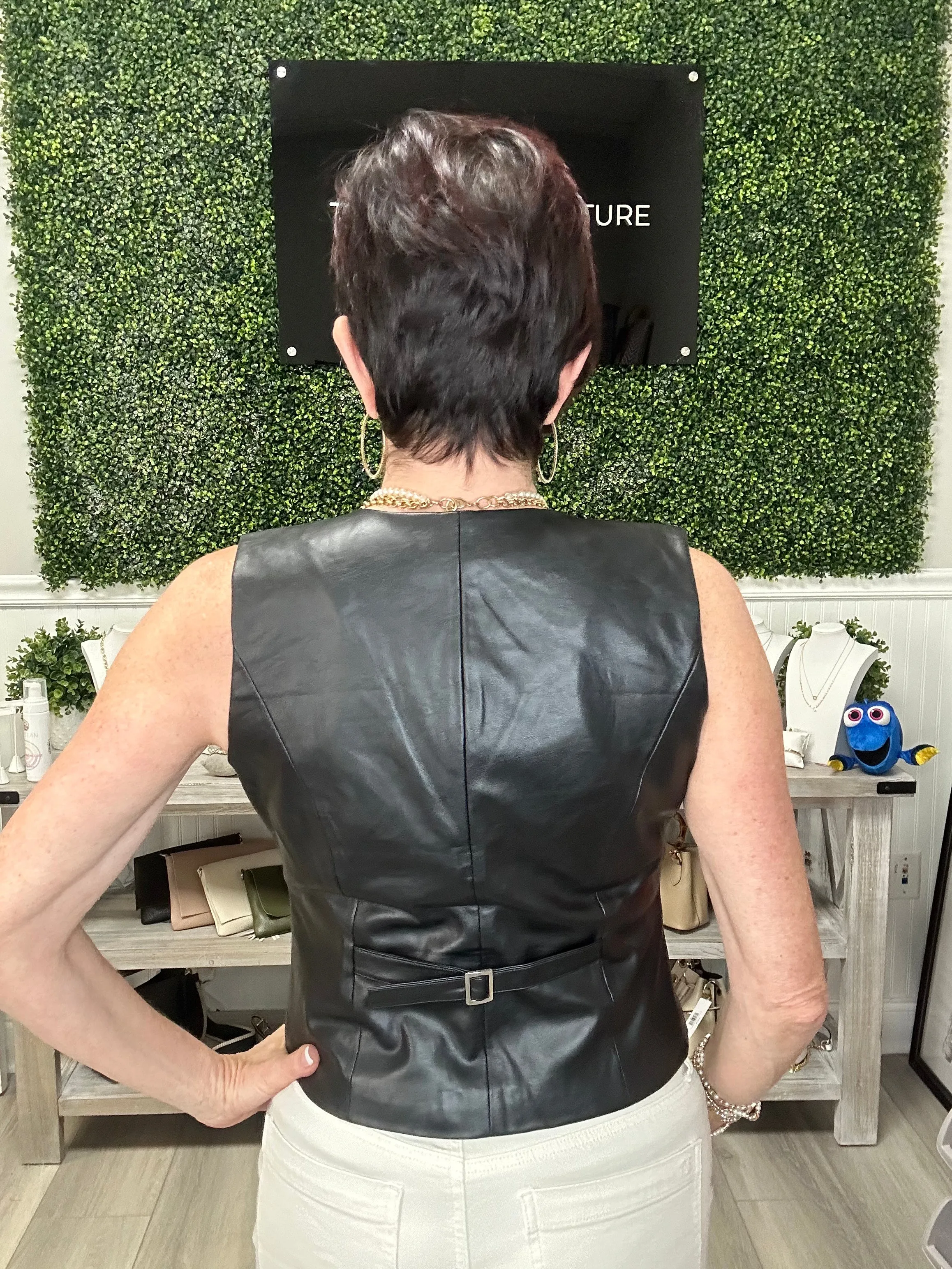 Faux Leather Vest