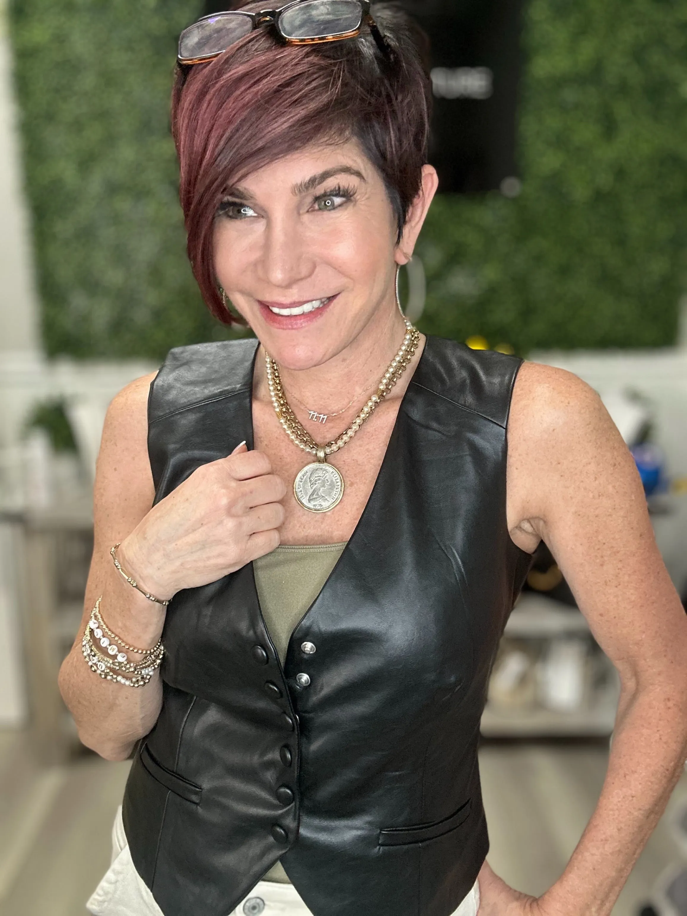 Faux Leather Vest