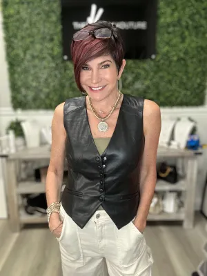 Faux Leather Vest