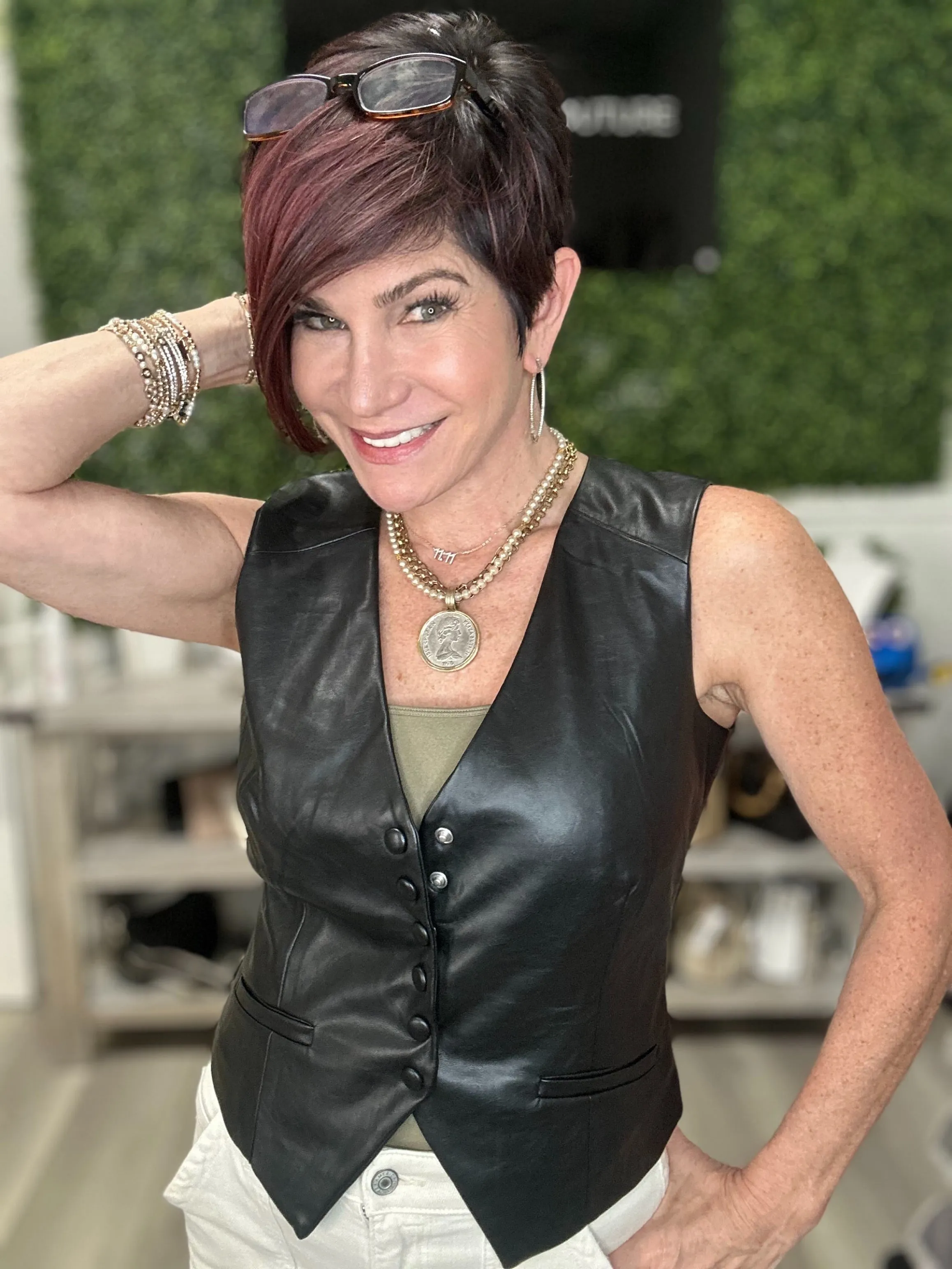 Faux Leather Vest
