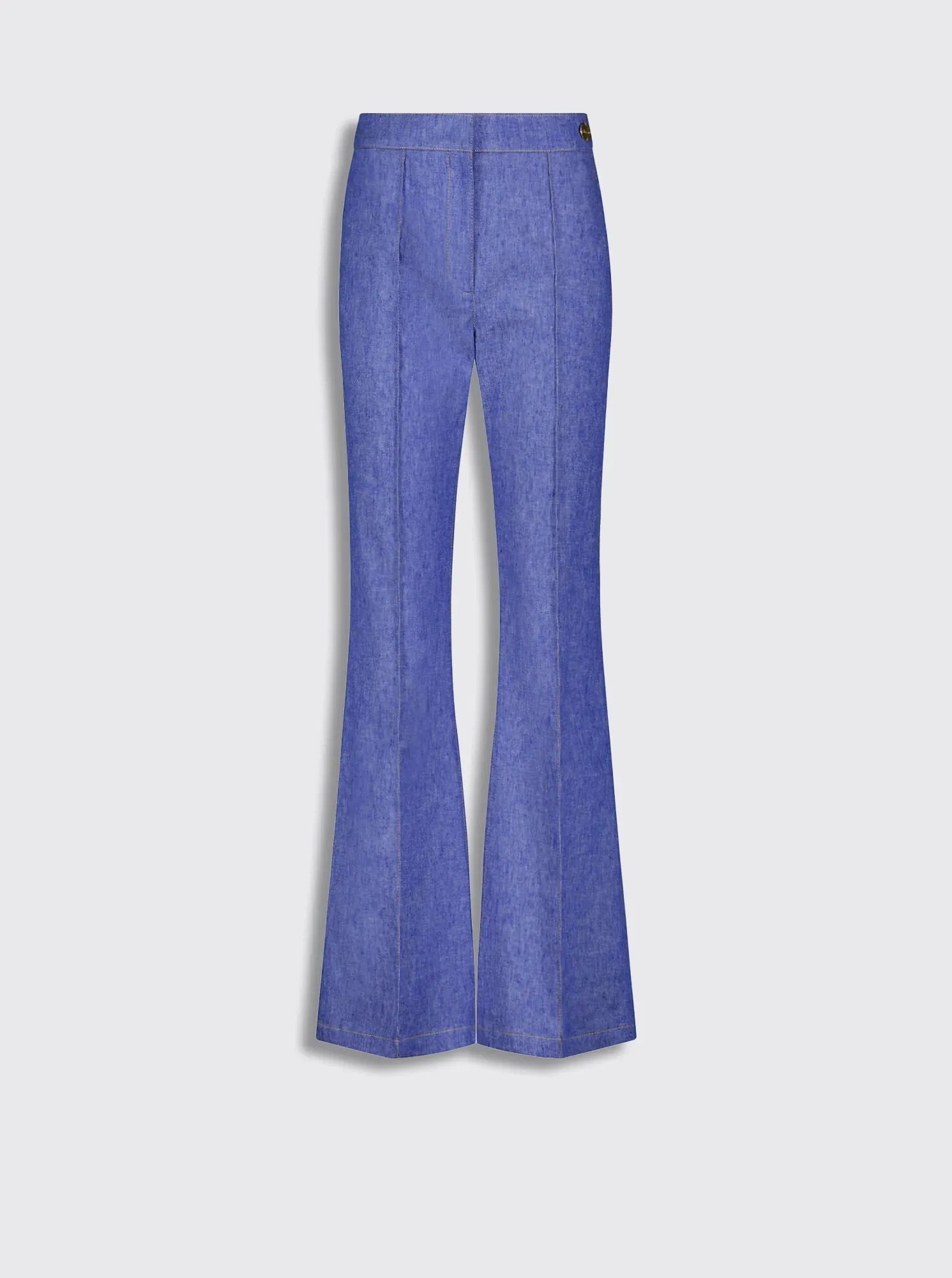 Lola Cropped Flare Trouser - Denim