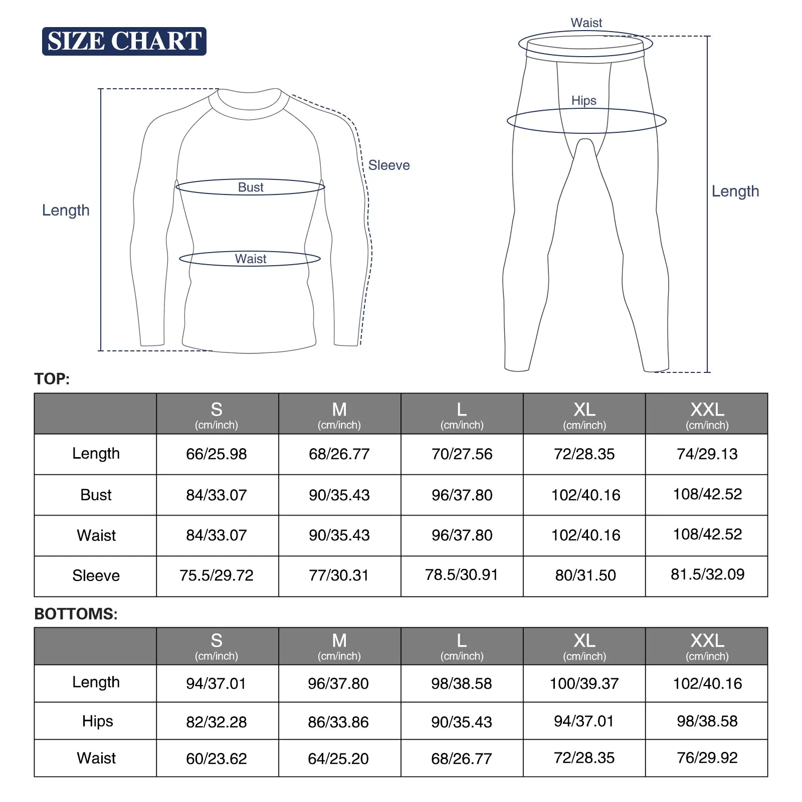 Men's Base Layer Warm Thermal Underwear Set