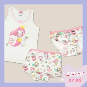 Mermaid Girl Underwear 2-piece Set M1022