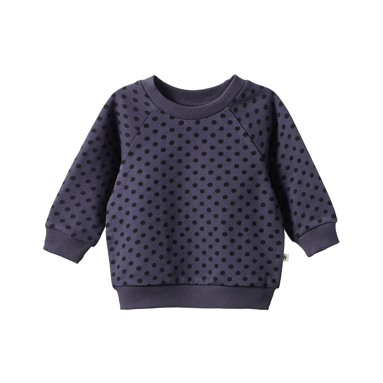 Nature Baby Emerson Sweater - Violet Polka Dot Print