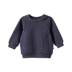 Nature Baby Emerson Sweater - Violet Polka Dot Print