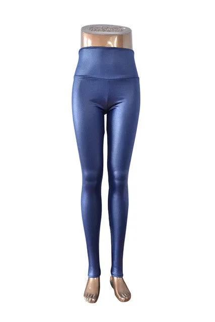 women's Skinny Faux Leather High Waist Leggings